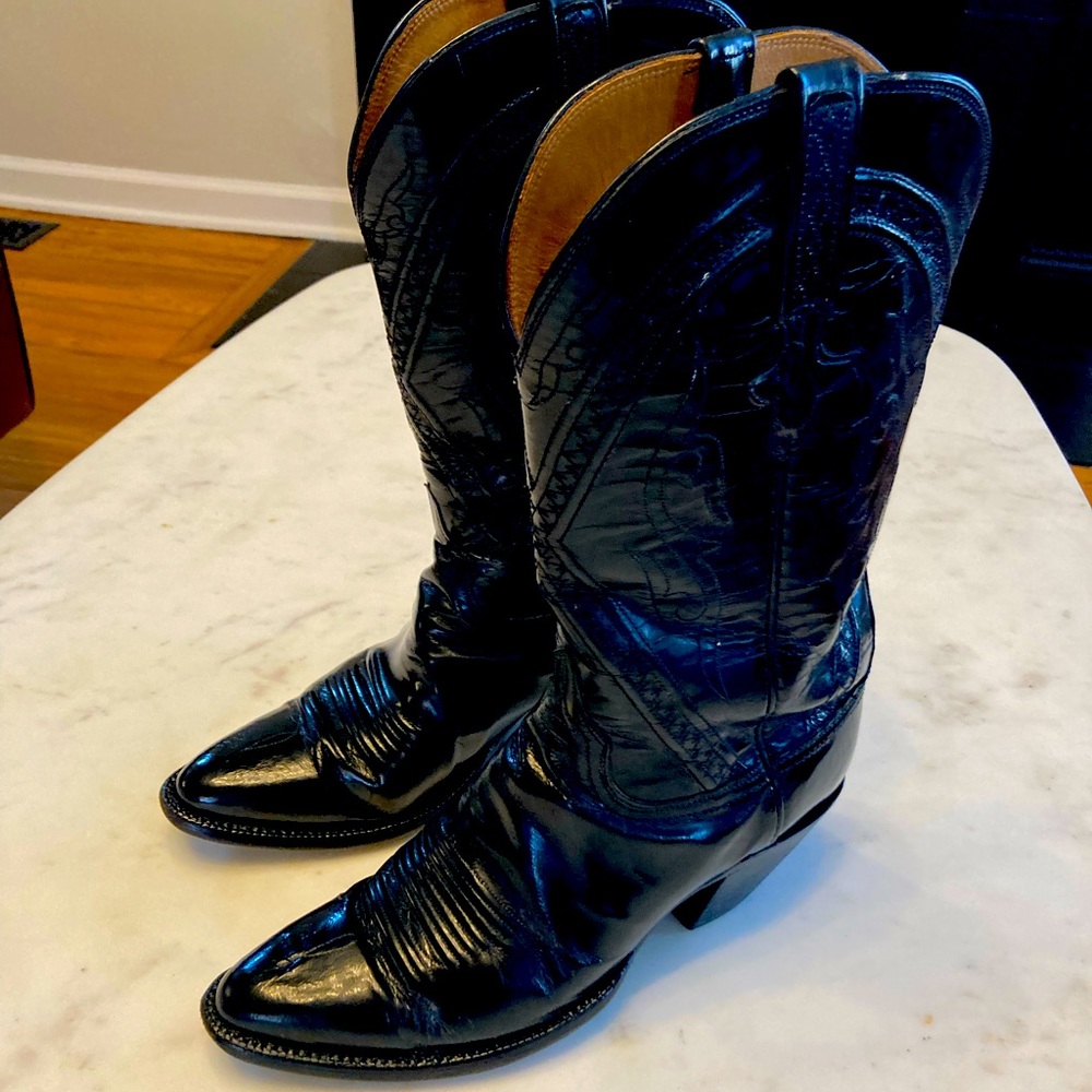 Lucchese Classics Women’s Goat Black Boots L4535 size 10